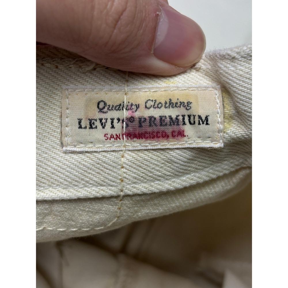 Levi Strauss Premium 80s Mom Jean Light Cream Beige Size 25x27 - Picture 5 of 16